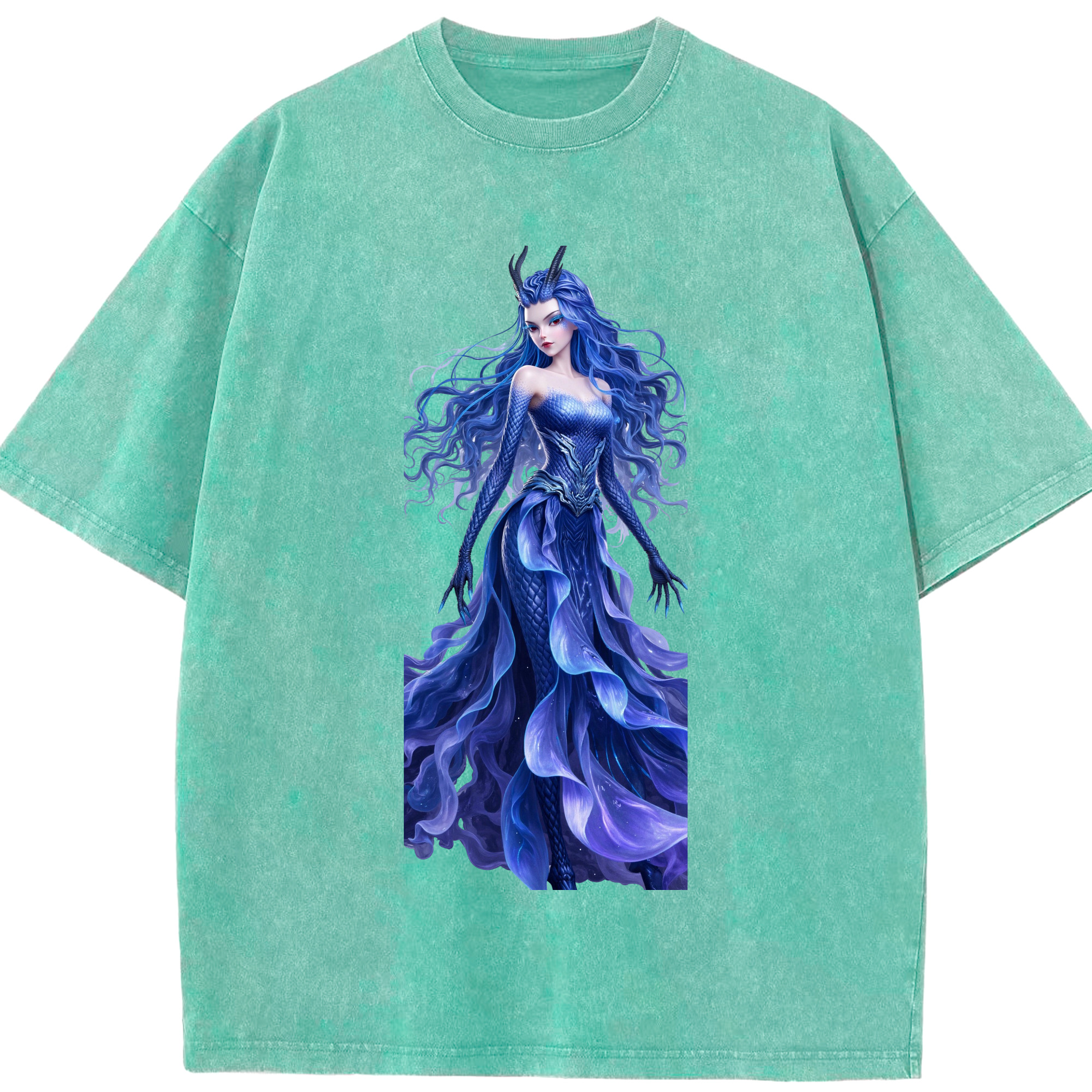 （画像用） Ne Zha 2 ナタ 魔童の大暴れ 綿100% ヴィンテージ風 半袖Tシャツ（フロントプリント）